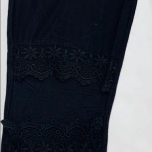 Lace cut out leggings NWT